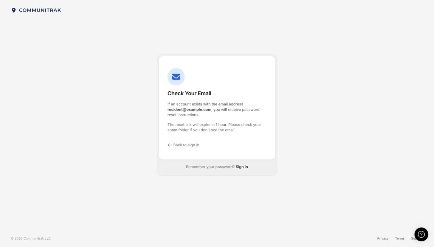 The Check Your Email confirmation
