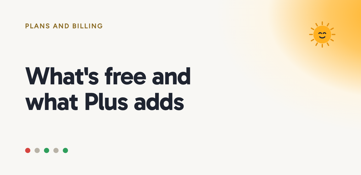 What's free and what Plus adds