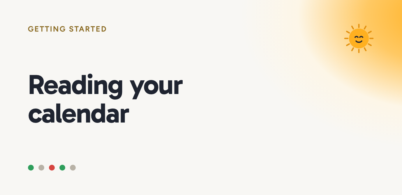 Reading your calendar