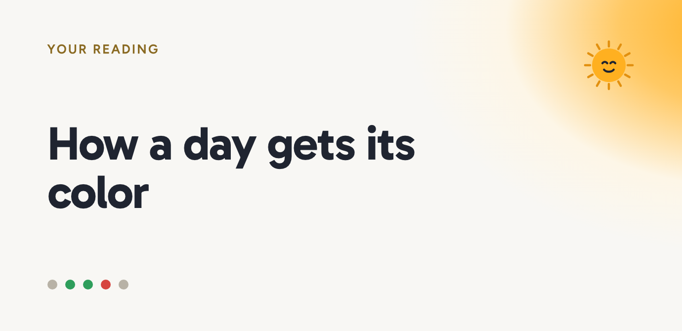 How a day gets its color