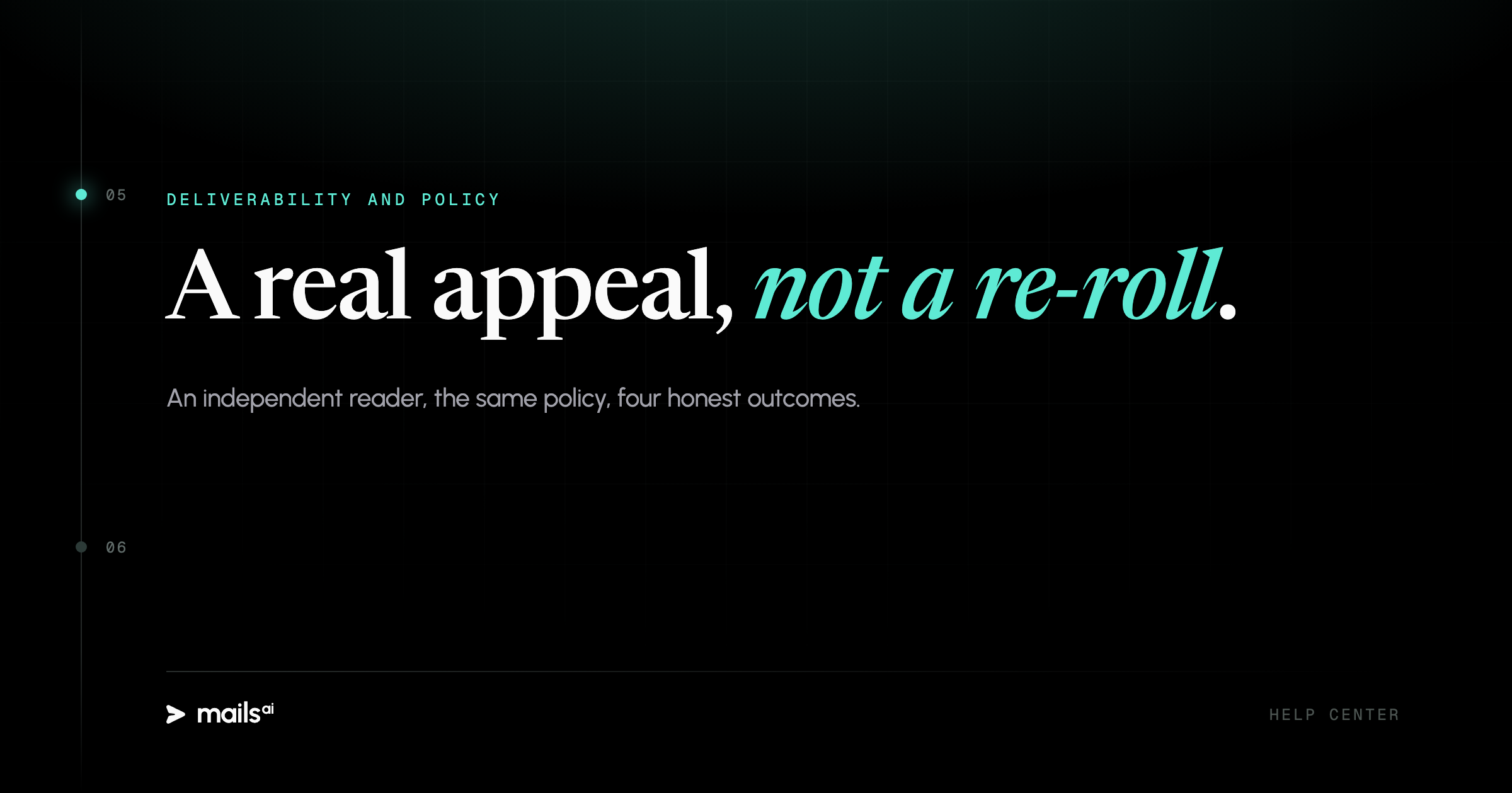 Mails.ai — Ask for a second review of a refused message