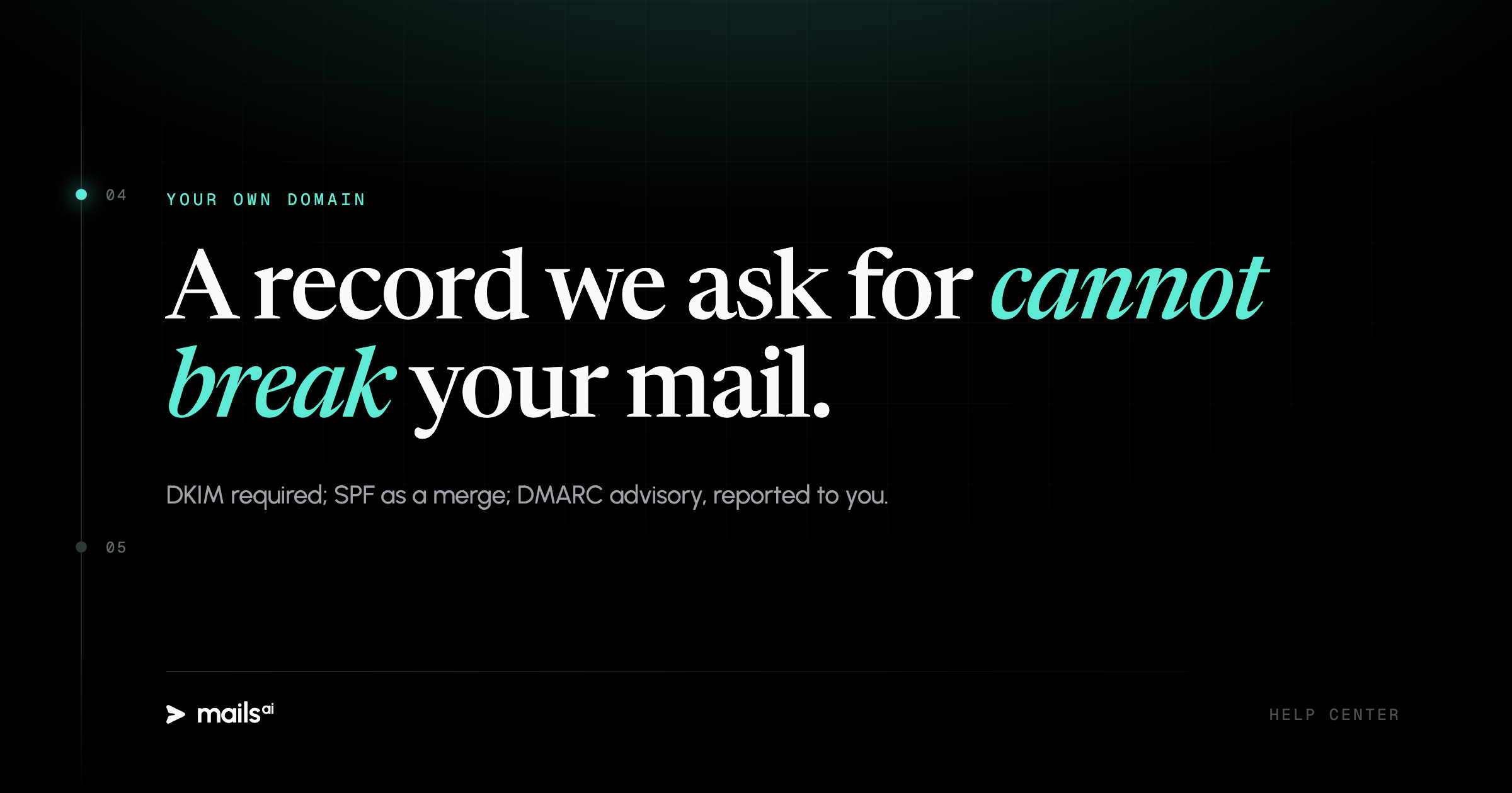 Mails.ai — The DNS records we ask for — and why only DKIM is required