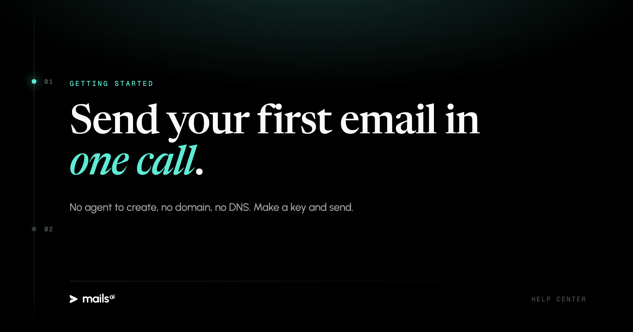 Mails.ai — Send your first email