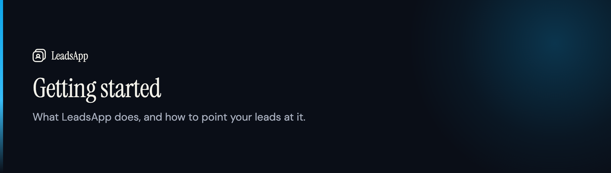 Getting started with LeadsApp