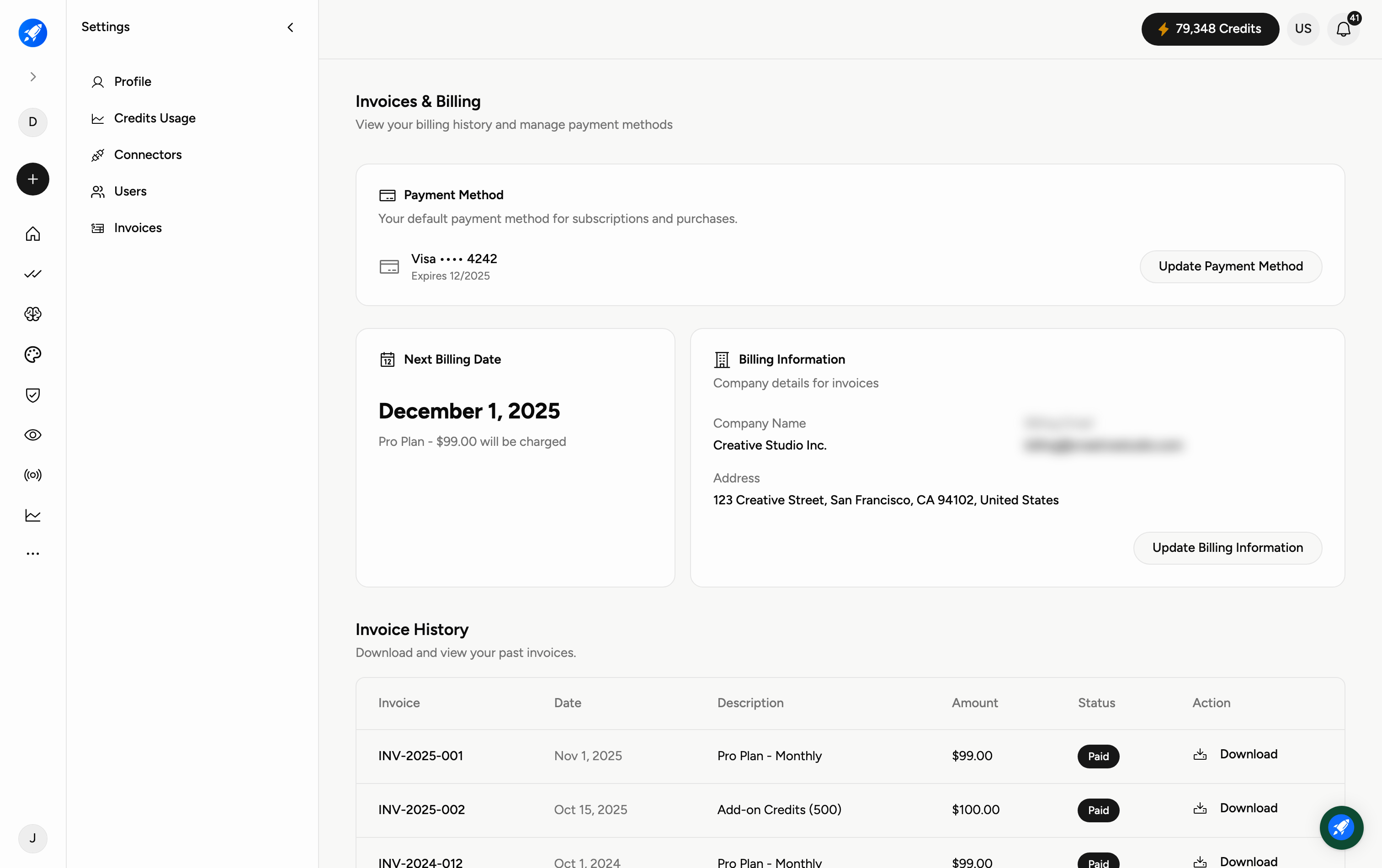 Settings: Invoices & Billing Settings: Invoices & Billing