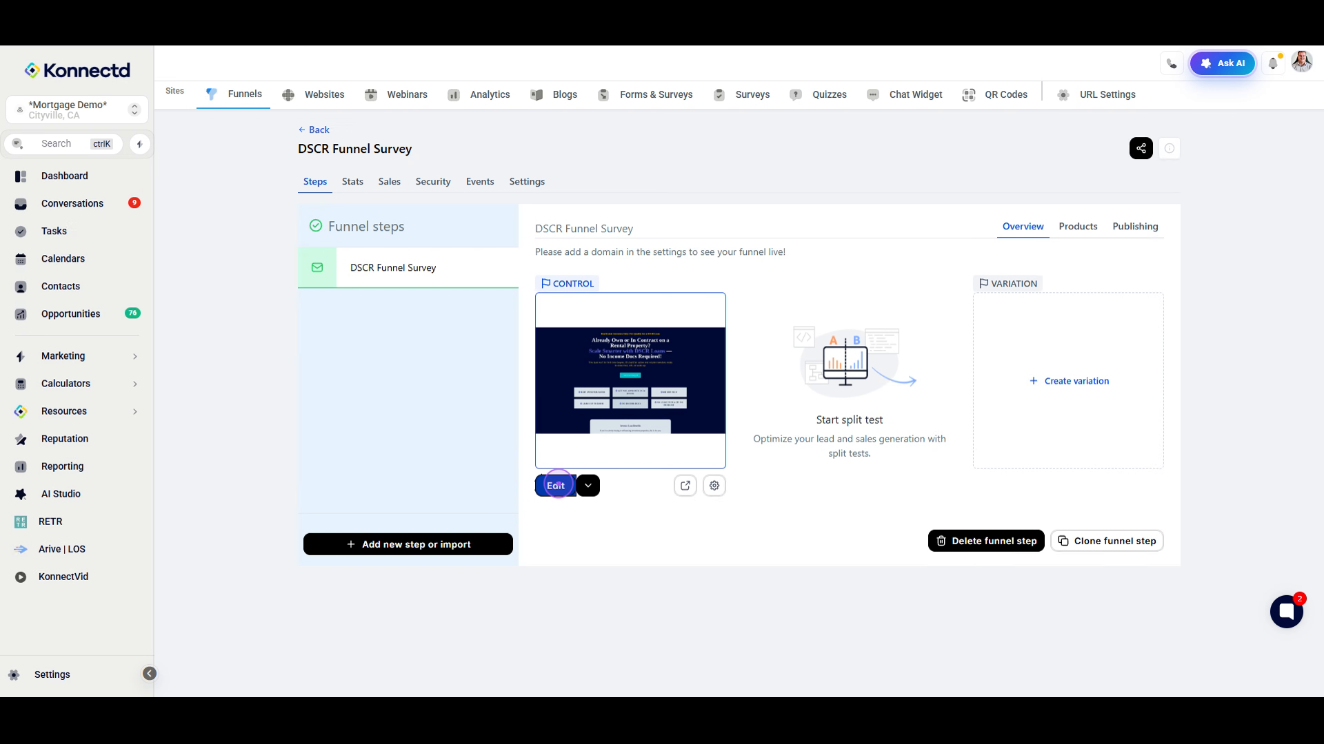 Open the page editor