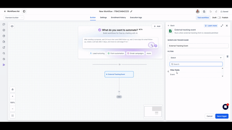 Configure form submission filters