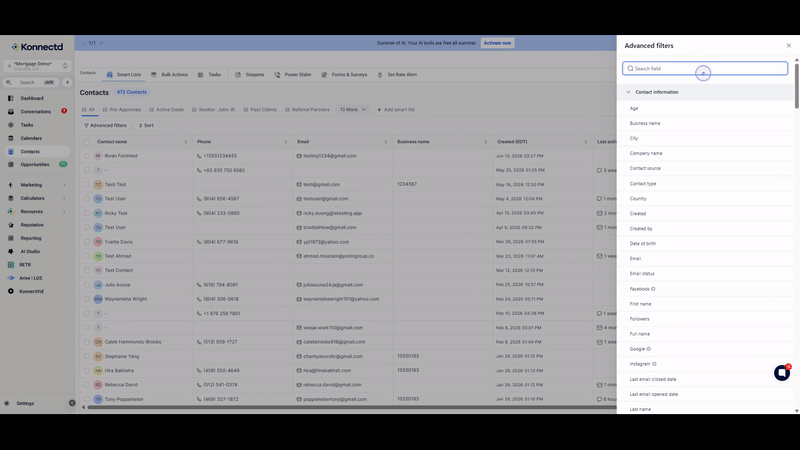 Search for the Tag filter