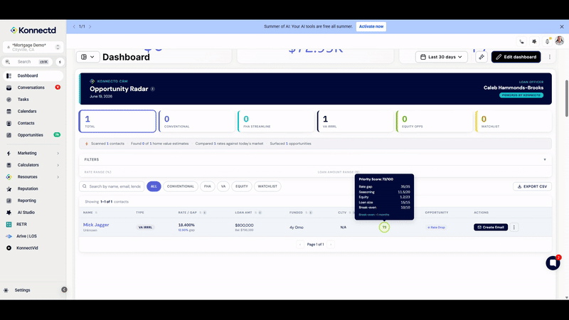 Filter Opportunities by Loan Type