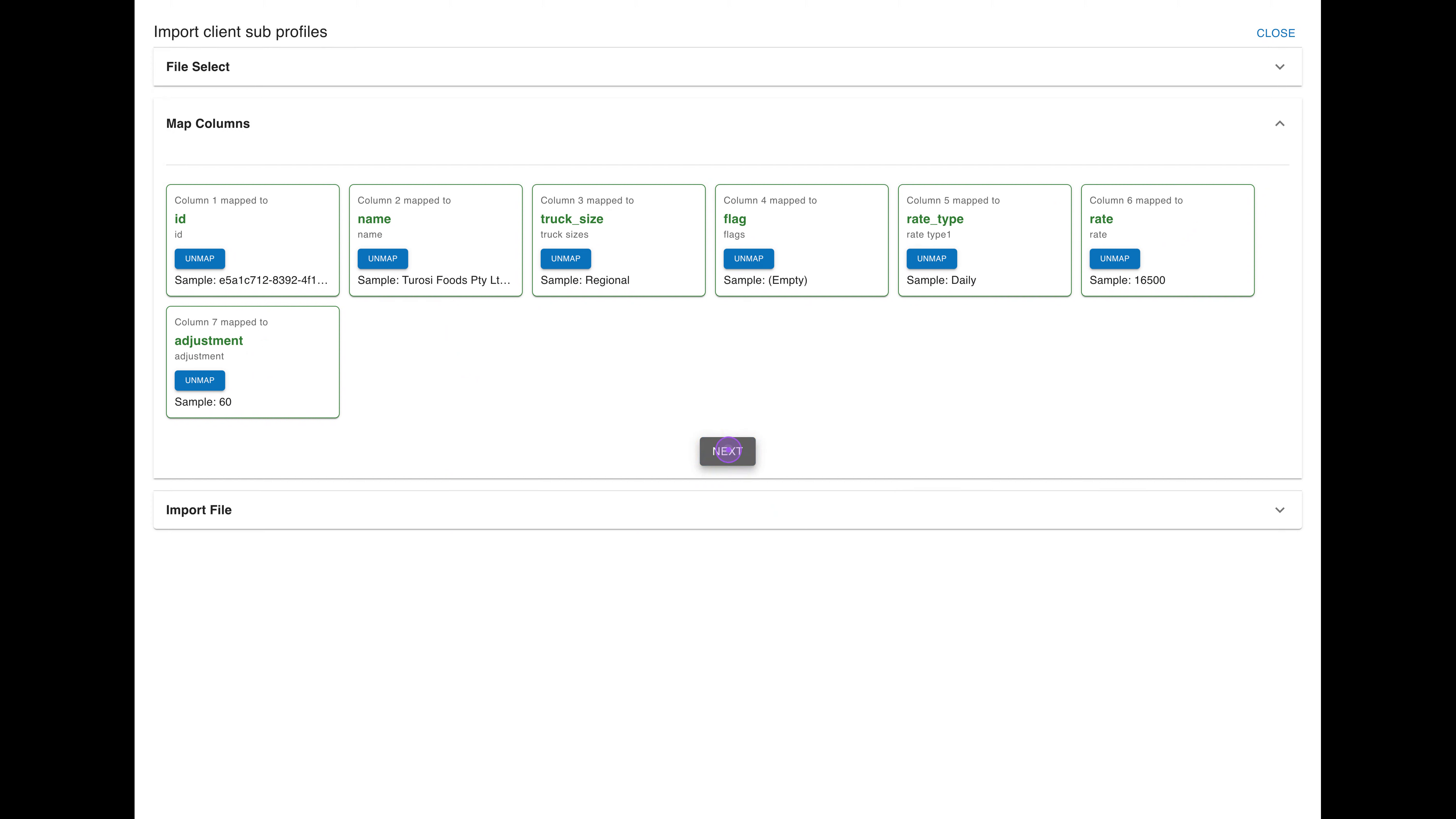 Proceed to Import Validation