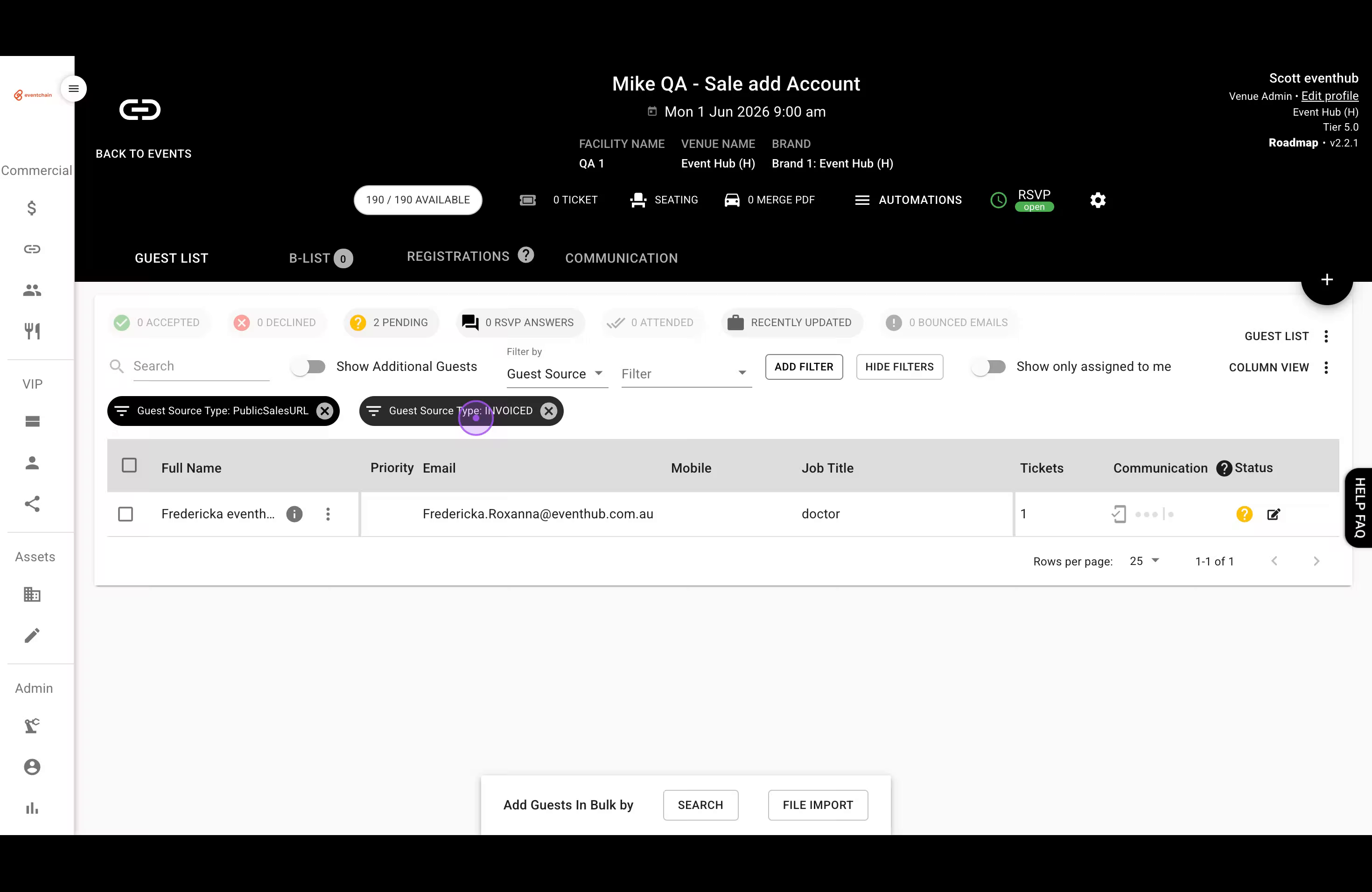 Review Filtered Results