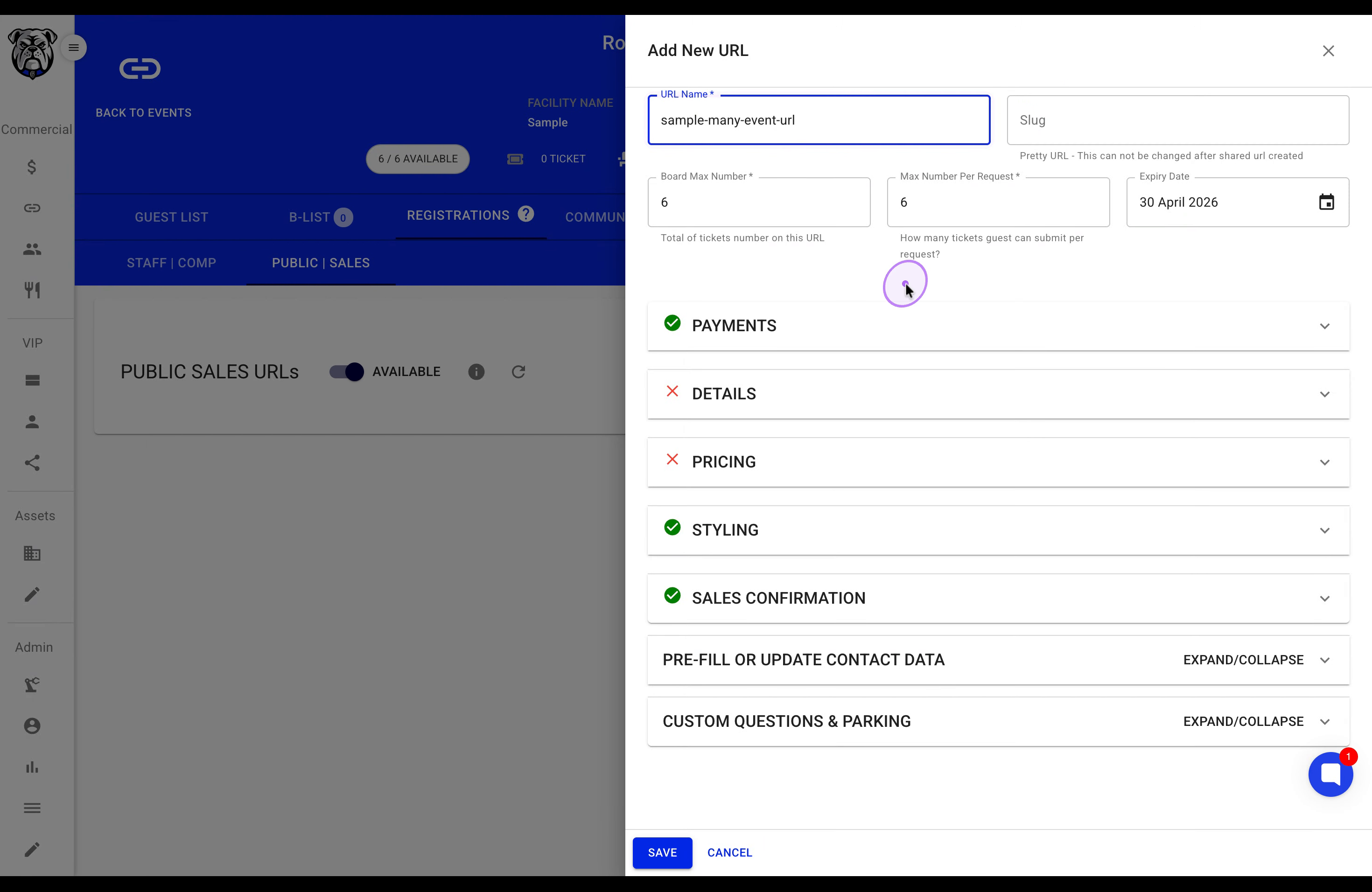 Configure URL Name and Slug