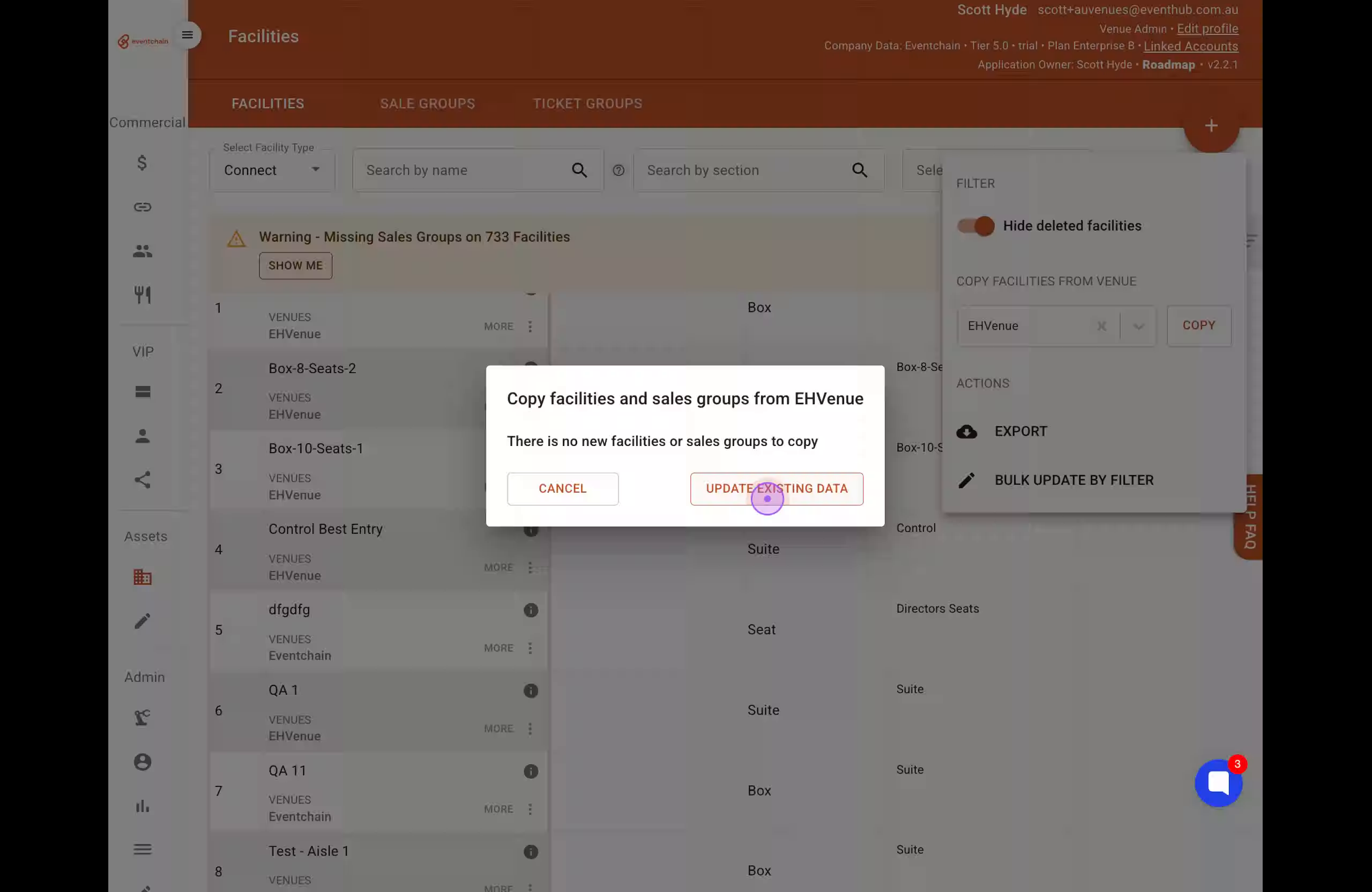 Update Existing Data
