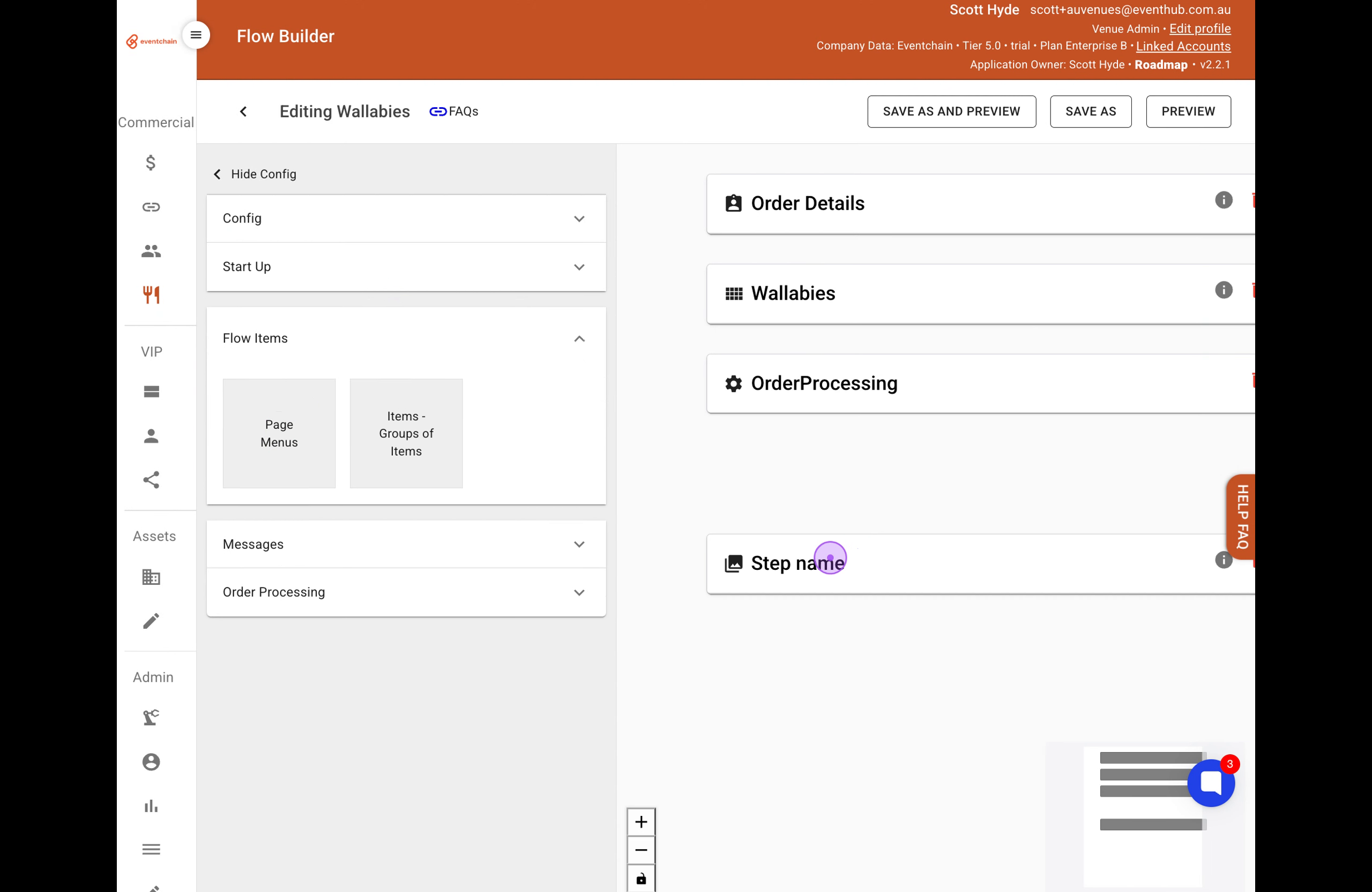 Add a Page Menus Step