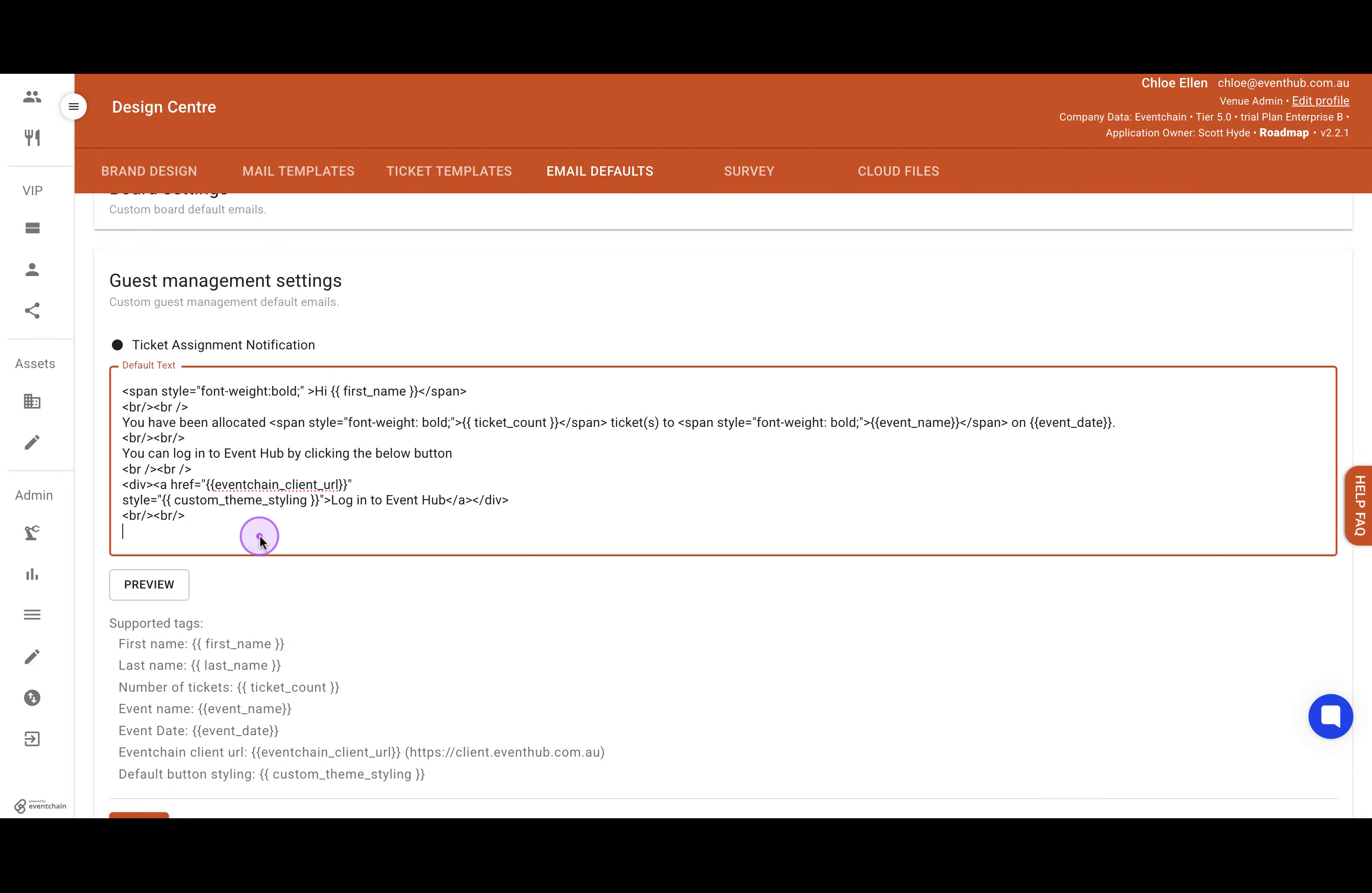 Edit the Email Template