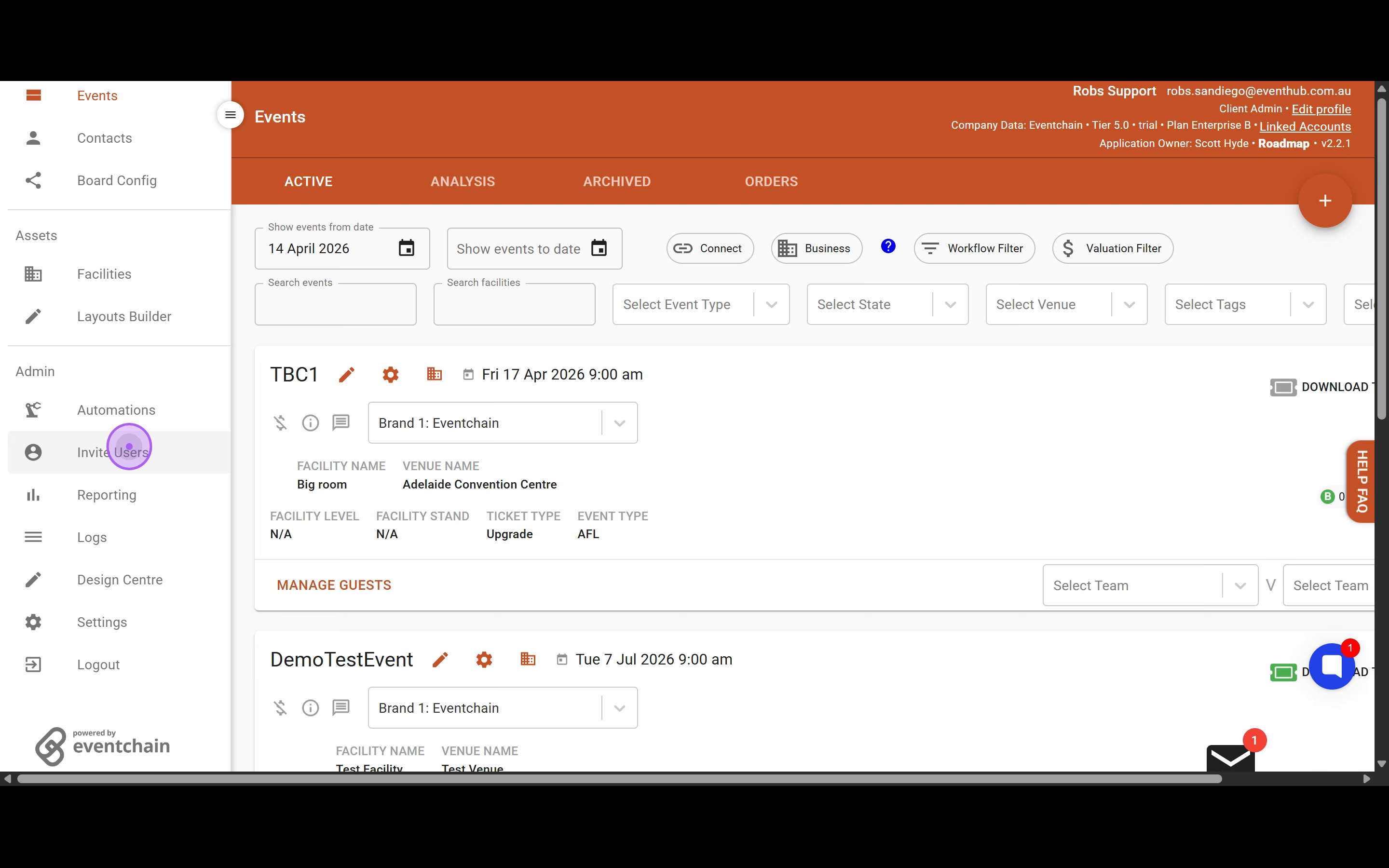 Navigate to Invite Users
