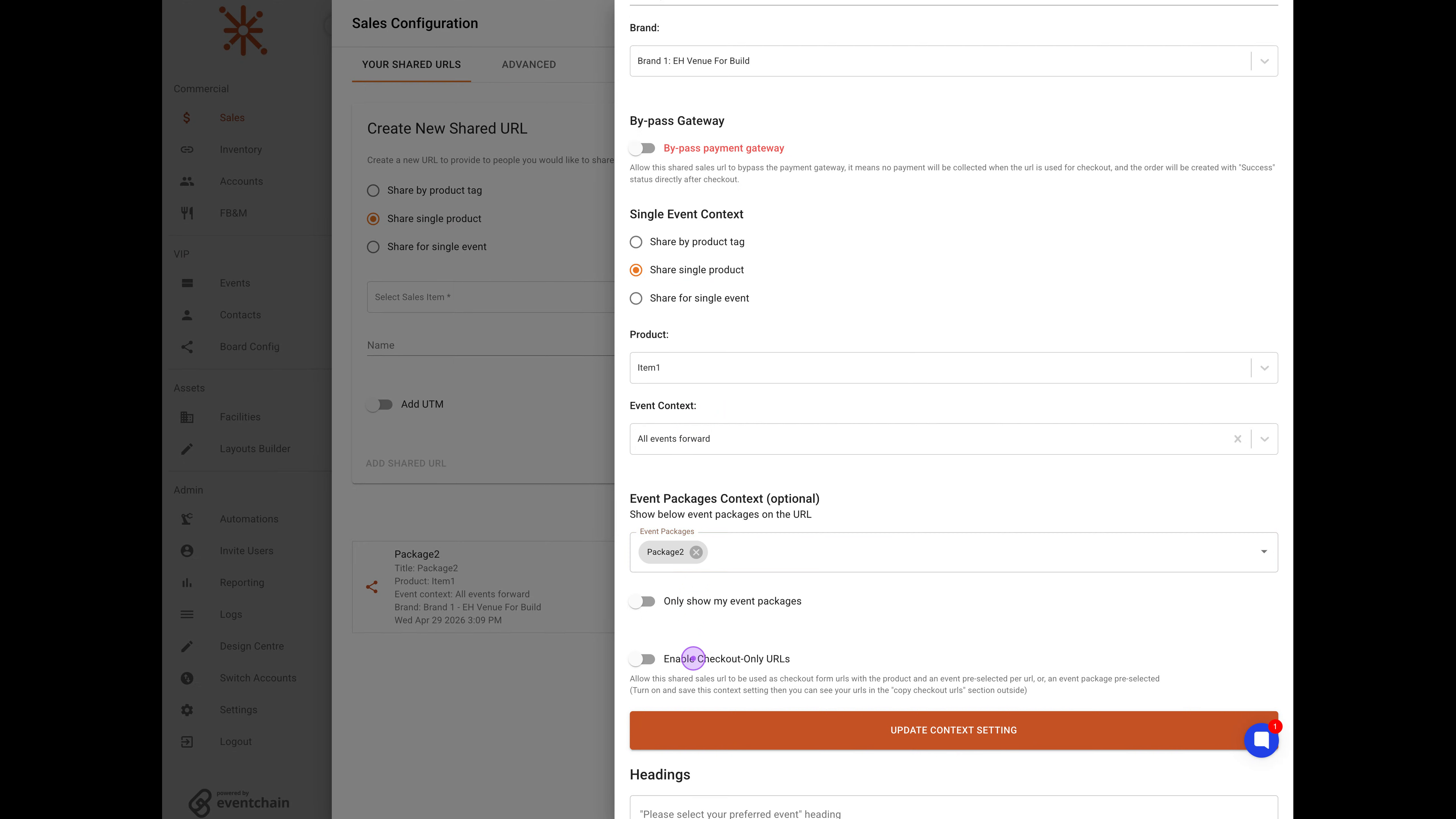 Enable Checkout-Only URLs