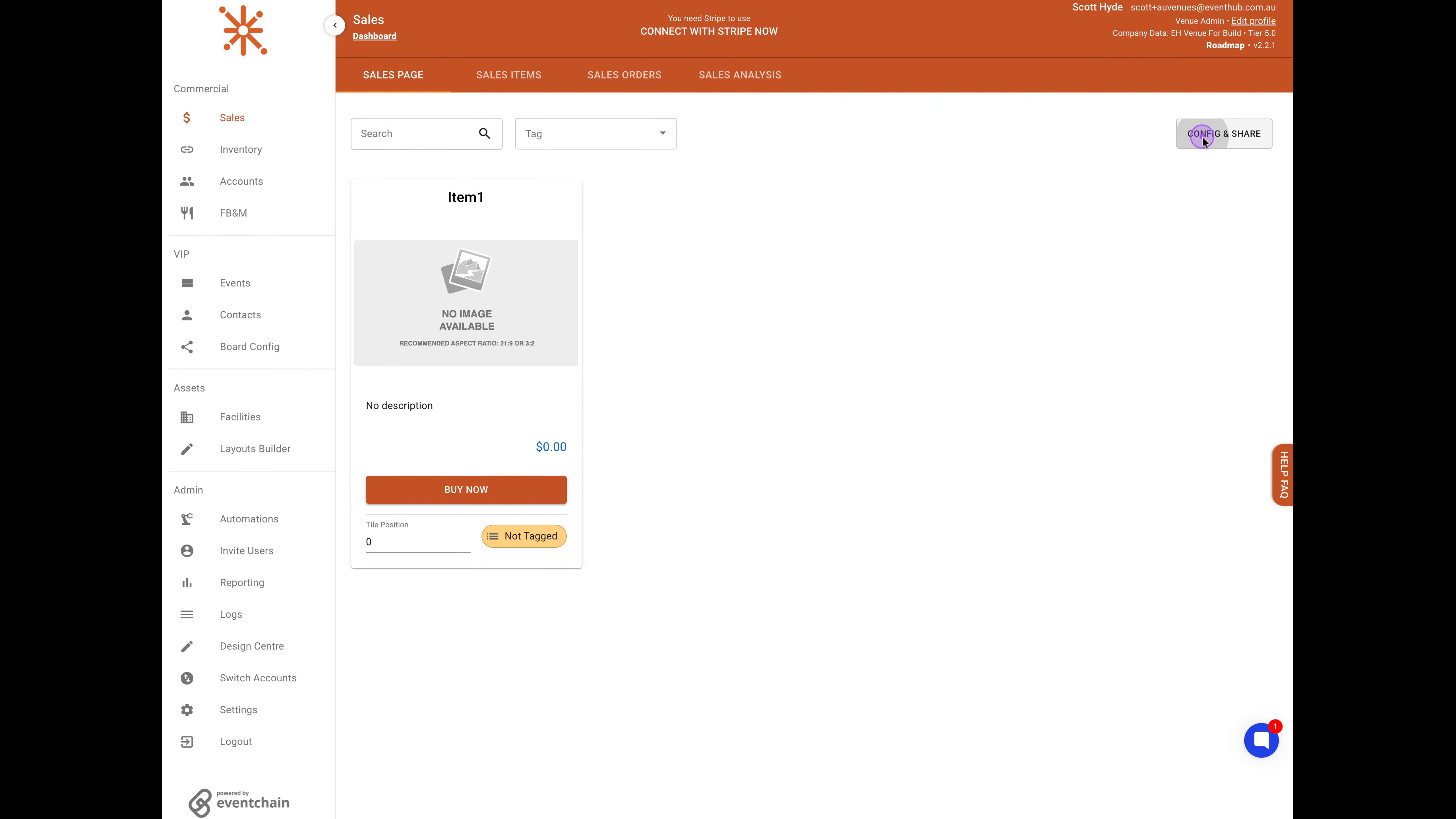 Open Config & Share