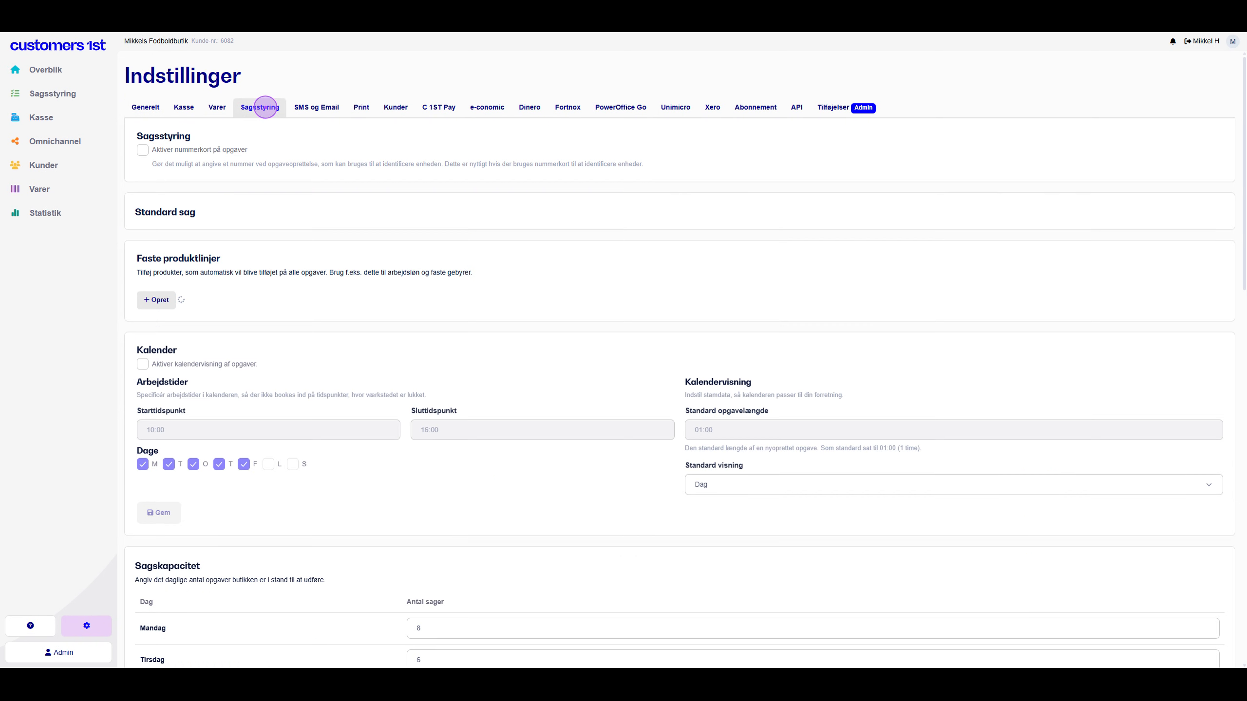 Navigate to Case Management settings