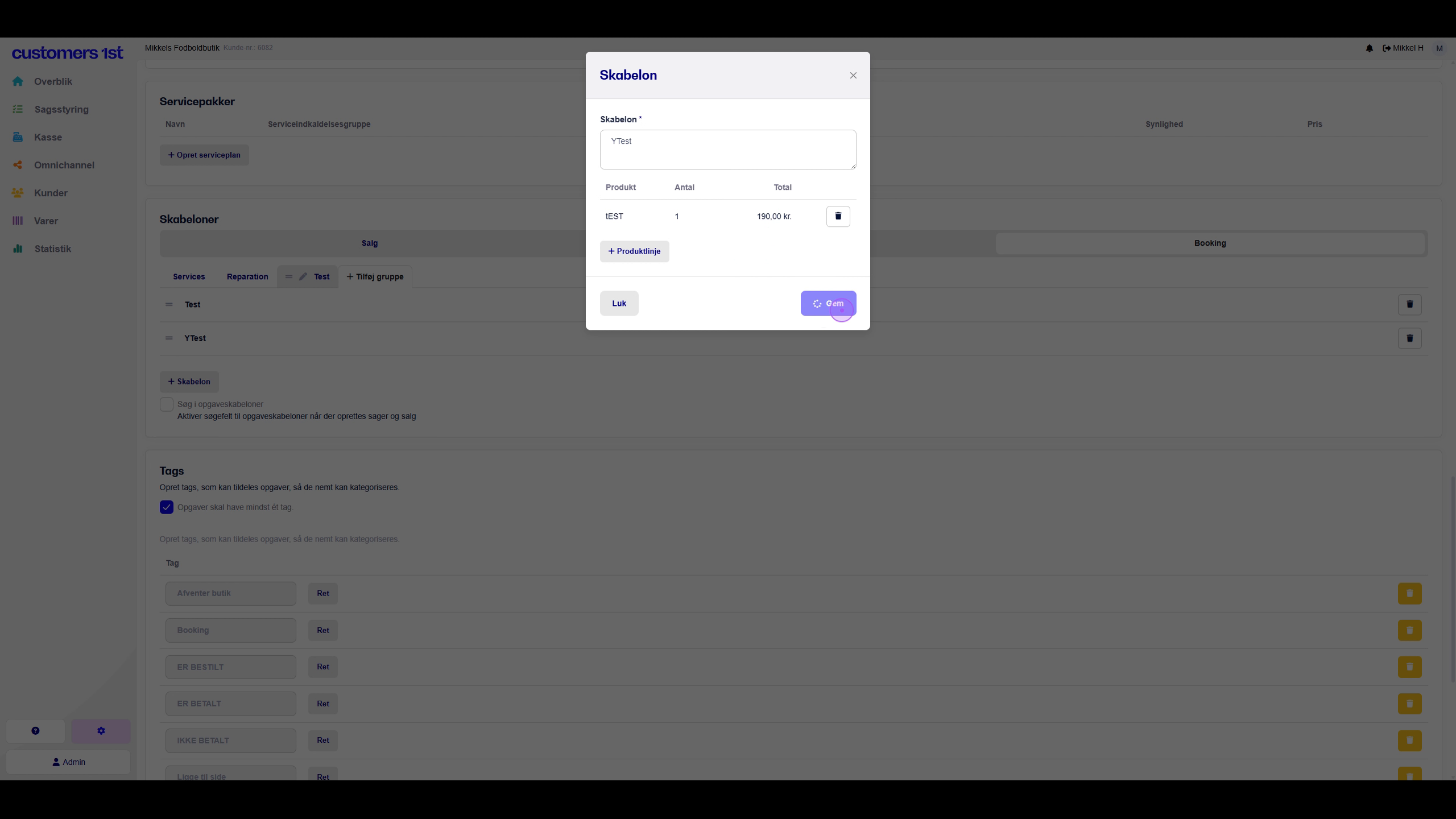 Create templates with product lines