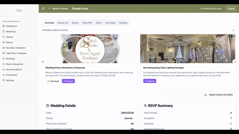 Browse Venue Offers and Spotlights