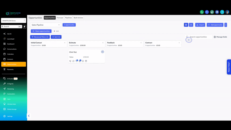 Open the Advanced Filters panel