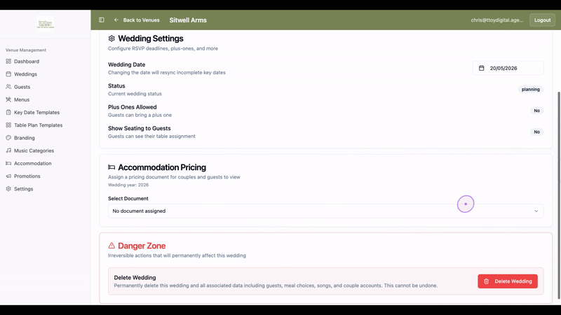 Assign accommodation pricing