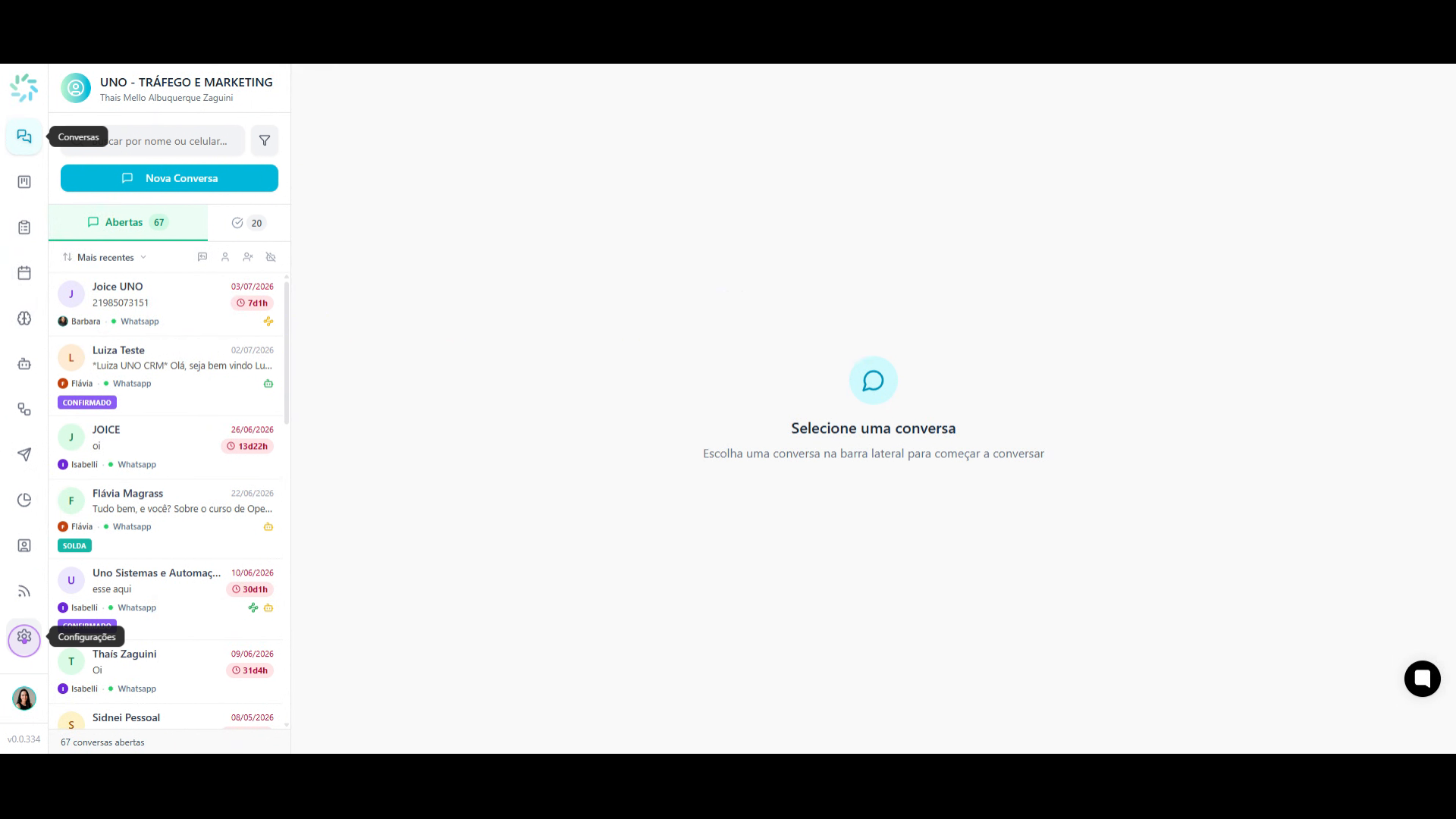 Acesse as Configurações